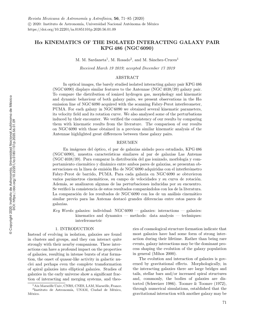 Hα Kinematics of the Isolated Interacting Galaxy Pair Kpg