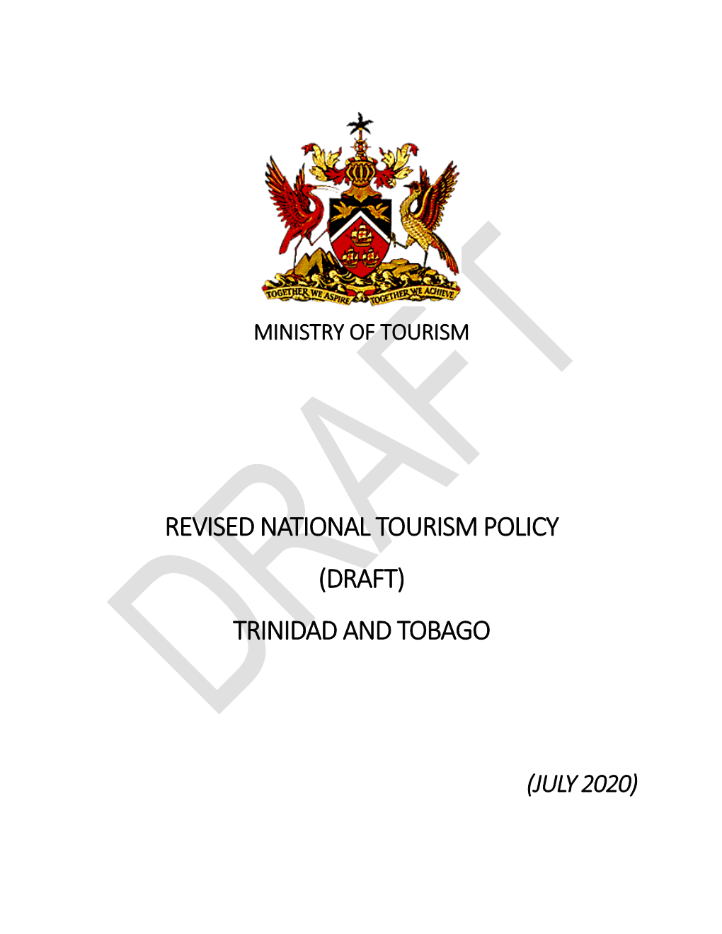 National Tourism Policy (Draft) Trinidad and Tobago