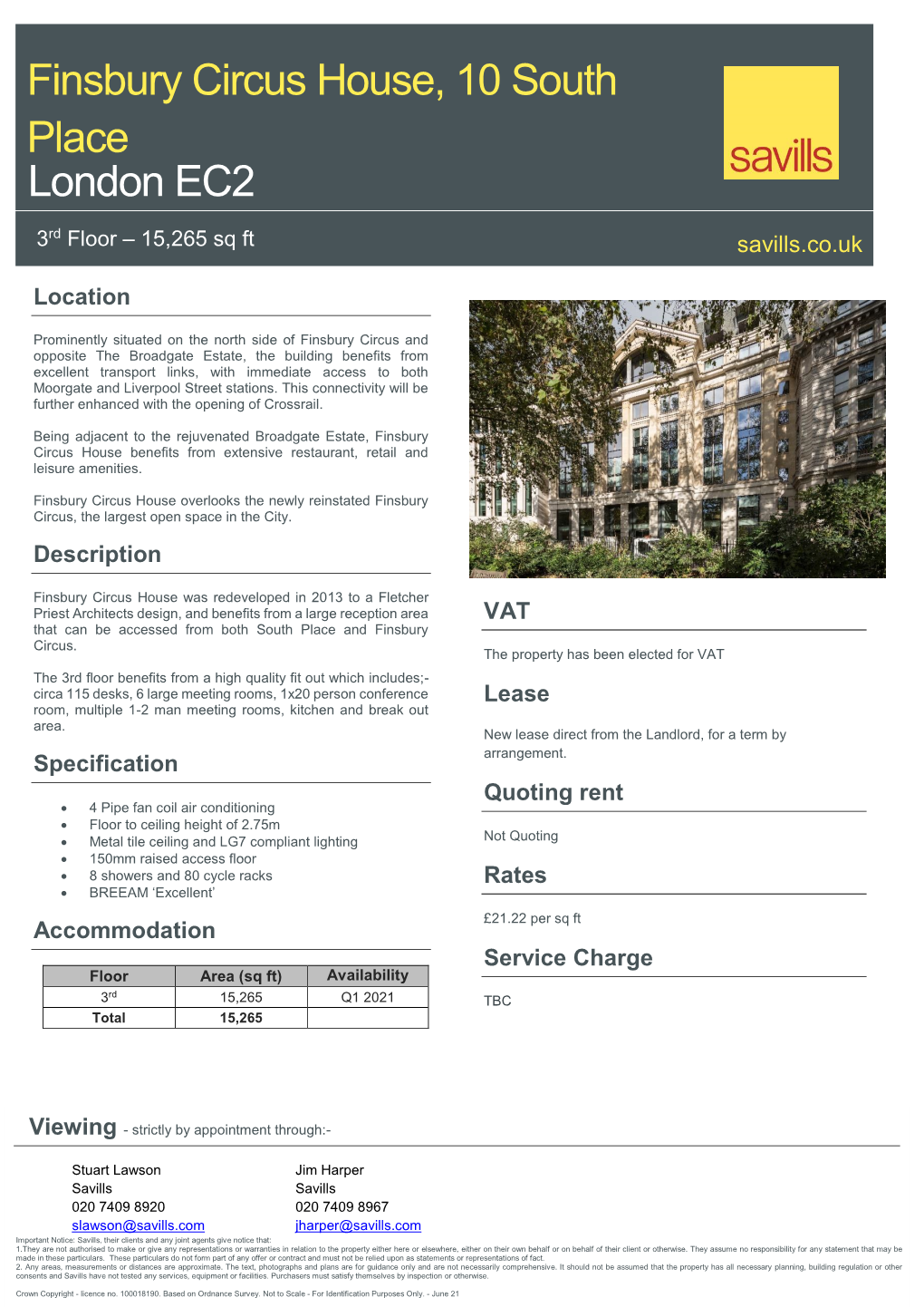 Finsbury Circus House, 10 South Place London EC2