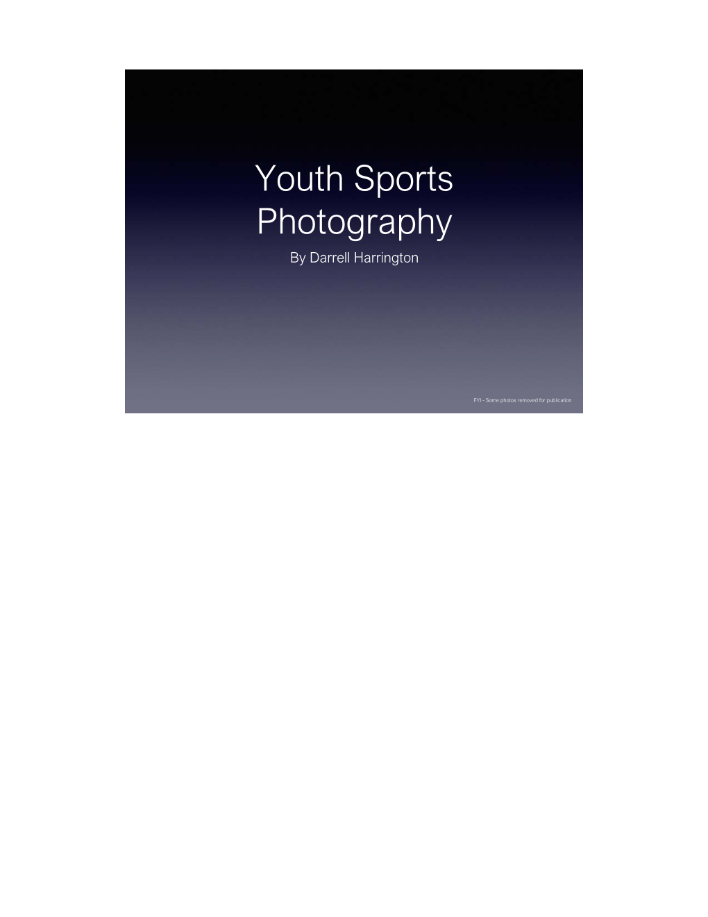 Youth Sports Photography by Darrell Harrington