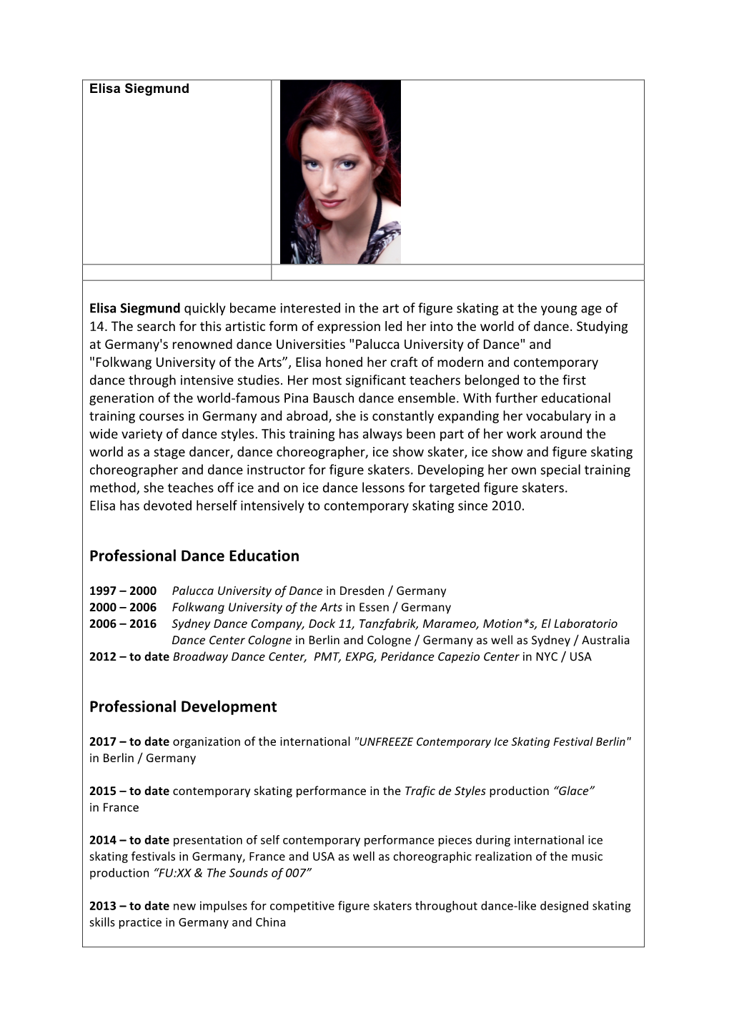 Professional Dance Education Professional Development