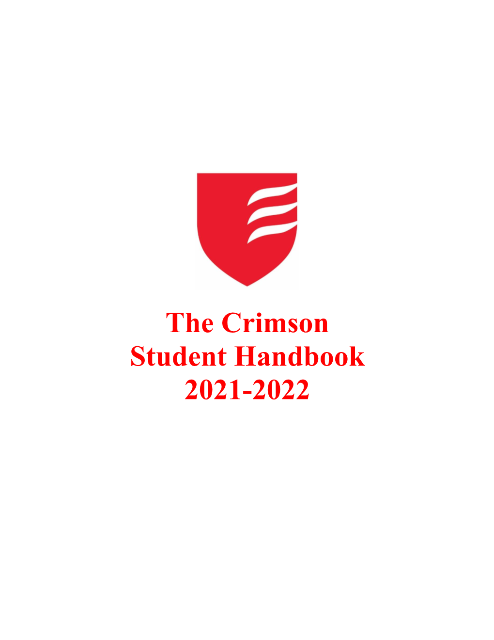 The Crimson Student Handbook 2021-2022