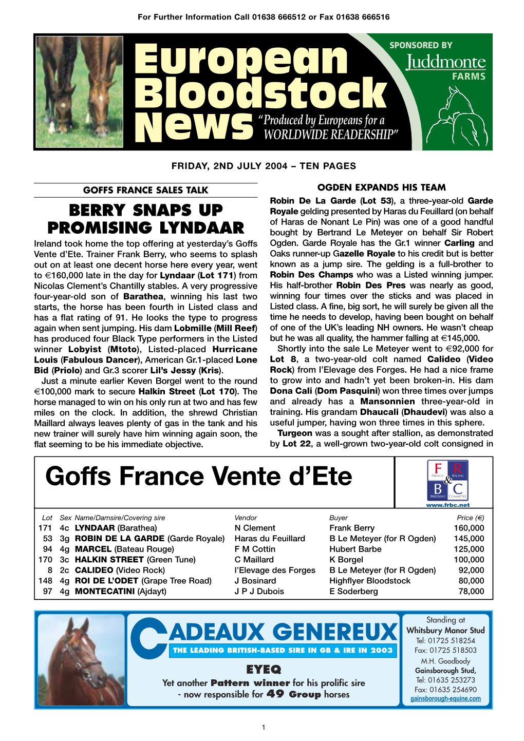 European Bloodstock News