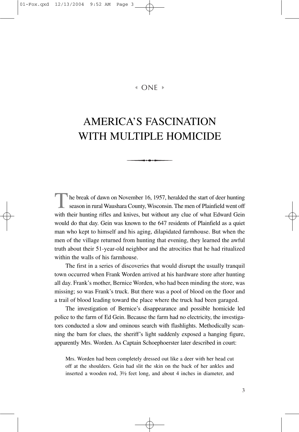 America's Fascination with Multiple Homicide