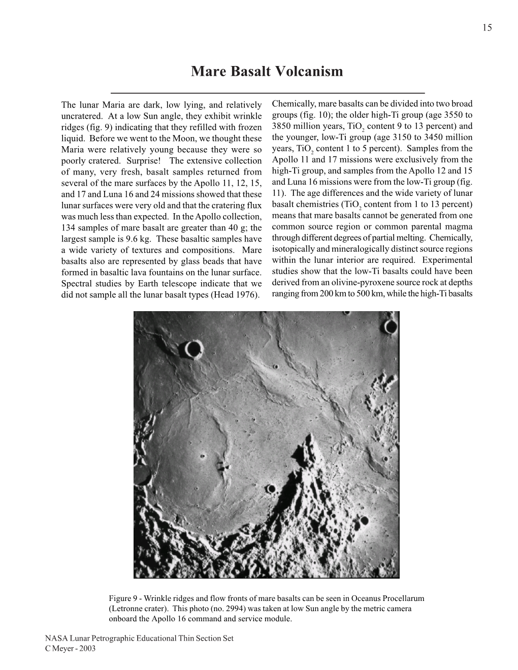 Mare Basalt Volcanism