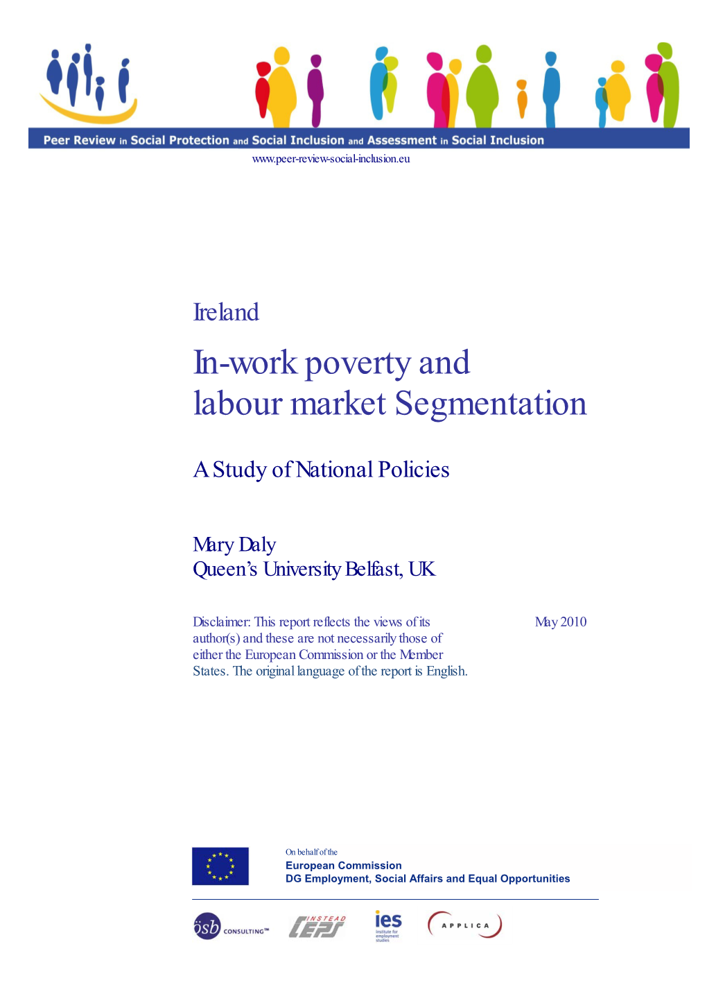 Ireland In-Work Poverty and Labour Market Segmentation