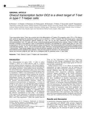 Onecut Transcription Factor OC2 Is a Direct Target of T-Bet in Type-1 T-Helper Cells