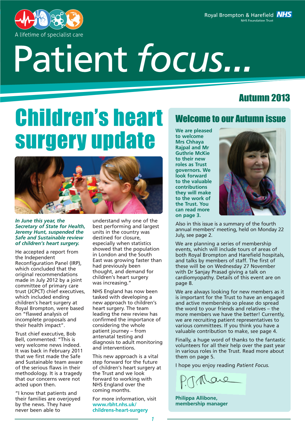 Children's Heart Surgery Update We Are Pleased
