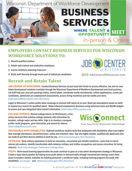 DET-18335-P, Job Center of Wisconsin Business Services