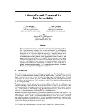 A Group-Theoretic Framework for Data Augmentation
