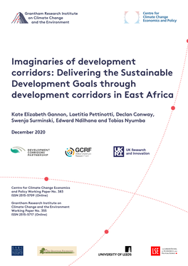 Imaginaries of Development Corridors: Delivering the Sustainable Development Goals Through Development Corridors in East Africa