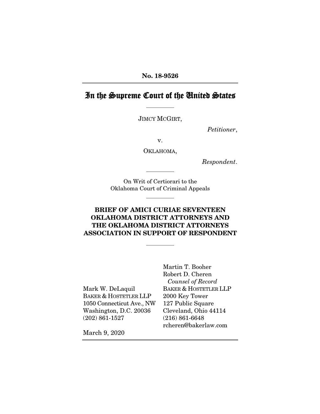 Oklahoma District Attorneys Amicus Brief