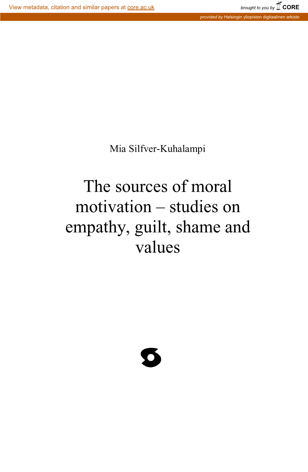 Studies on Empathy, Guilt, Shame and Values II