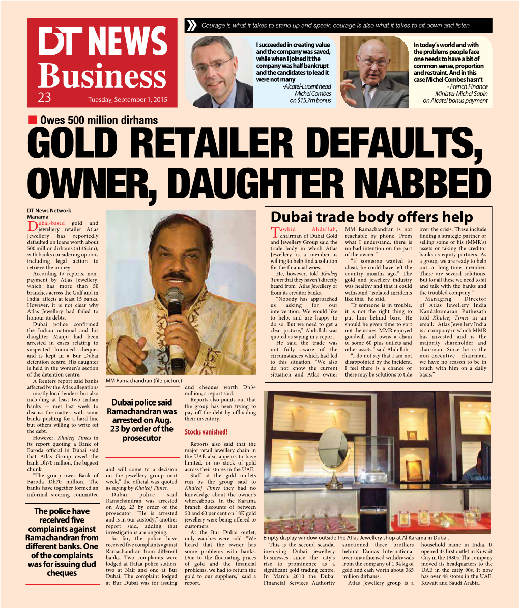 Gold Retailer Defaults, Owner, Daughter Nabbed
