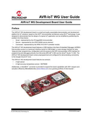 AVR-Iot WG User Guide AVR-Iot WG Development Board User Guide