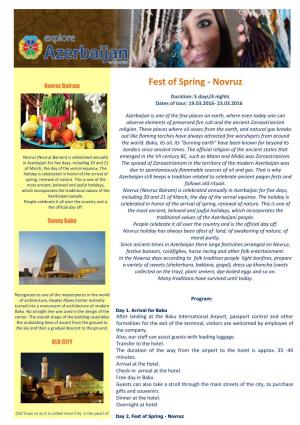 Fest of Spring - Novruz