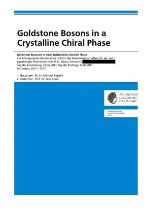 Goldstone Bosons in a Crystalline Chiral Phase