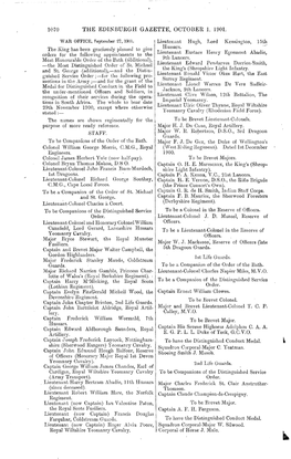 The Edinburgh Gazette, October 1, 1901. Staff