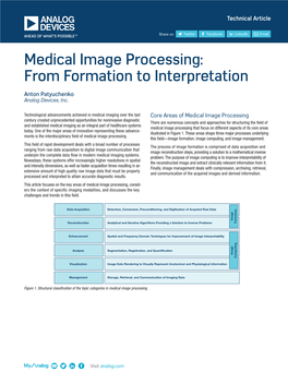Medical Image Processing: from Formation to Interpretation