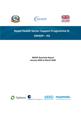 NHSSP Quarterly Report January 2020 to March 2020