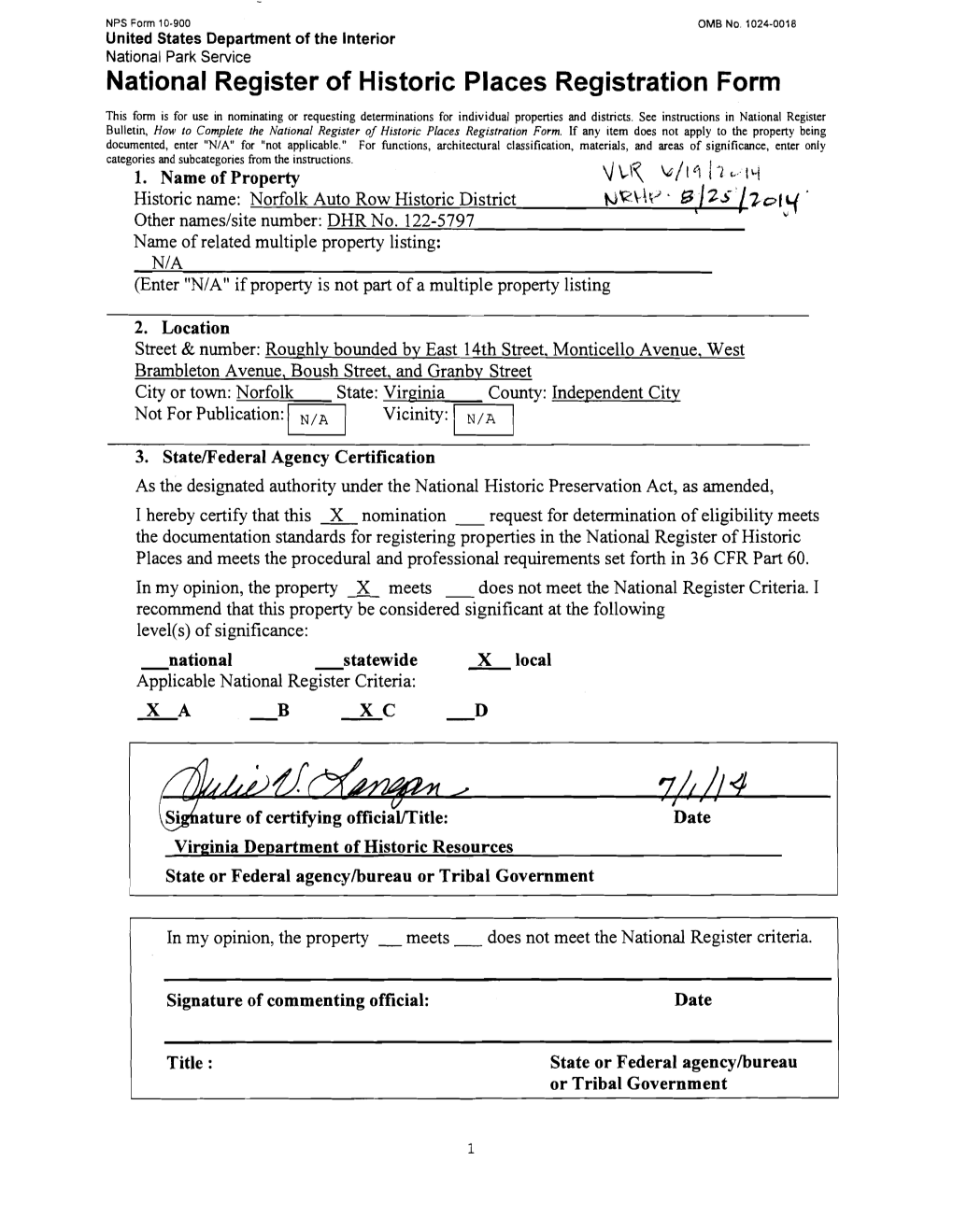 National Register of Historic Places Registration Form