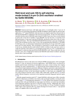 SESAM ML 2.4-Micron Cr-Zns