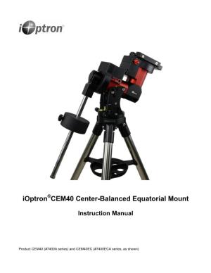 Ioptron CEM40 Center-Balanced Equatorial Mount