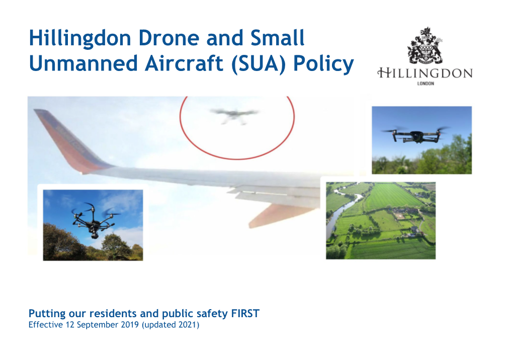Hillingdon Drone and Small Unmanned Aircraft (SUA) Policy