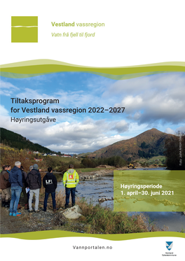 Tiltaksprogram for Vestland Vassregion 2022–2027