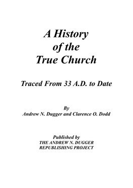 A History of the True Church