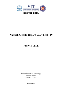 Annual Activity Report Year 2018 - 19