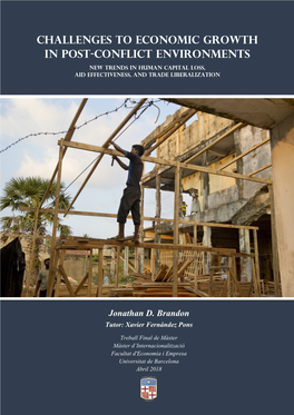 Challenges to Economic Growth in Post-Conflict Environments