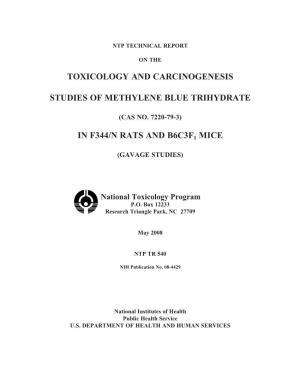 TR-540: Methylene Blue Trihydrate (CASRN 7220-79-3) in F344/N Rats