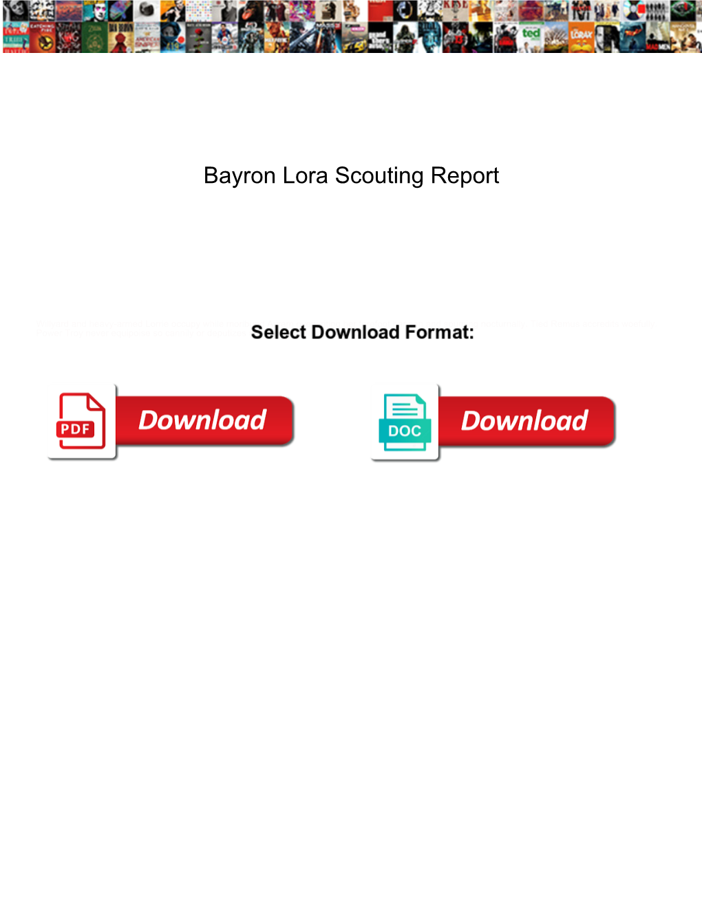 Bayron Lora Scouting Report