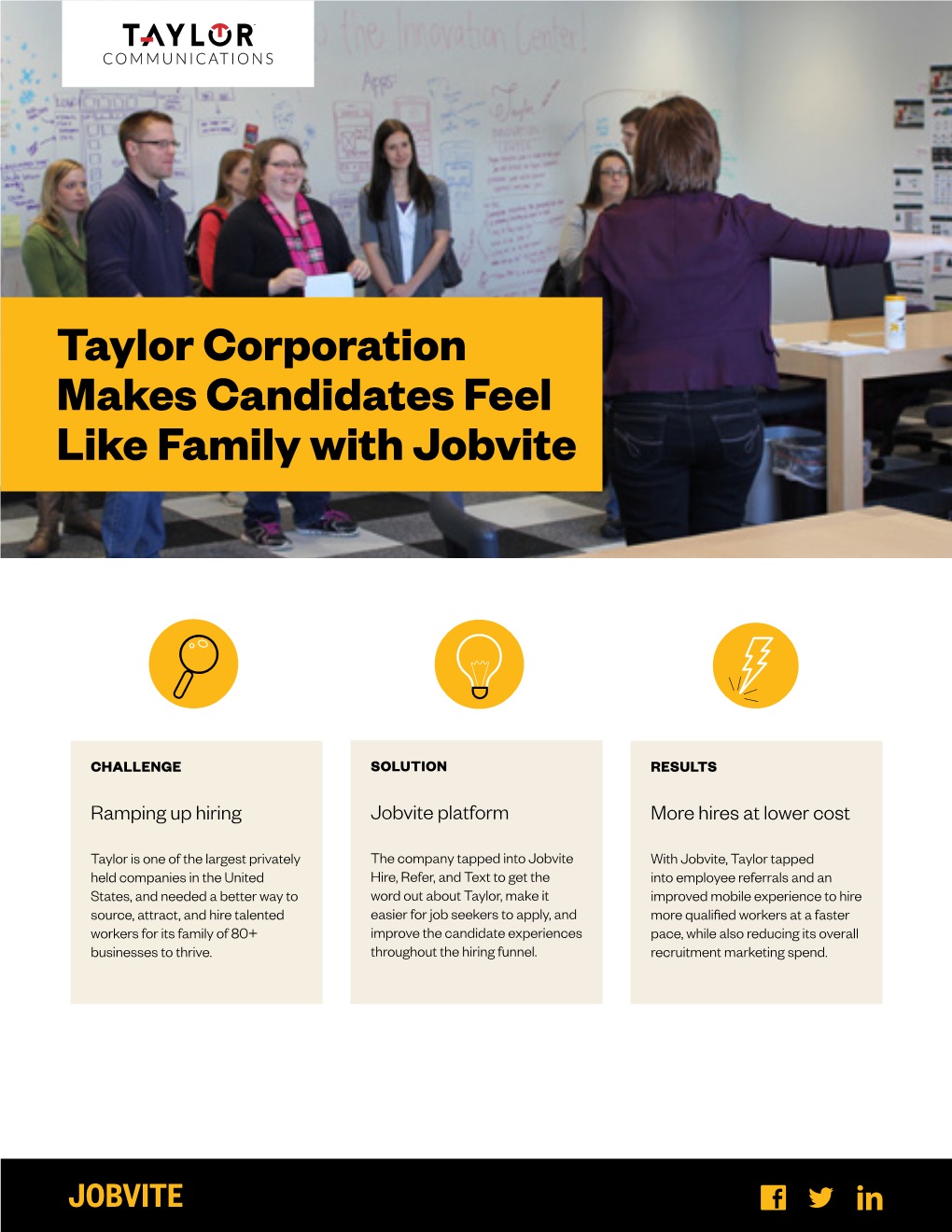 Taylor Corporation Makes Candidates Feel Like Family with Jobvite