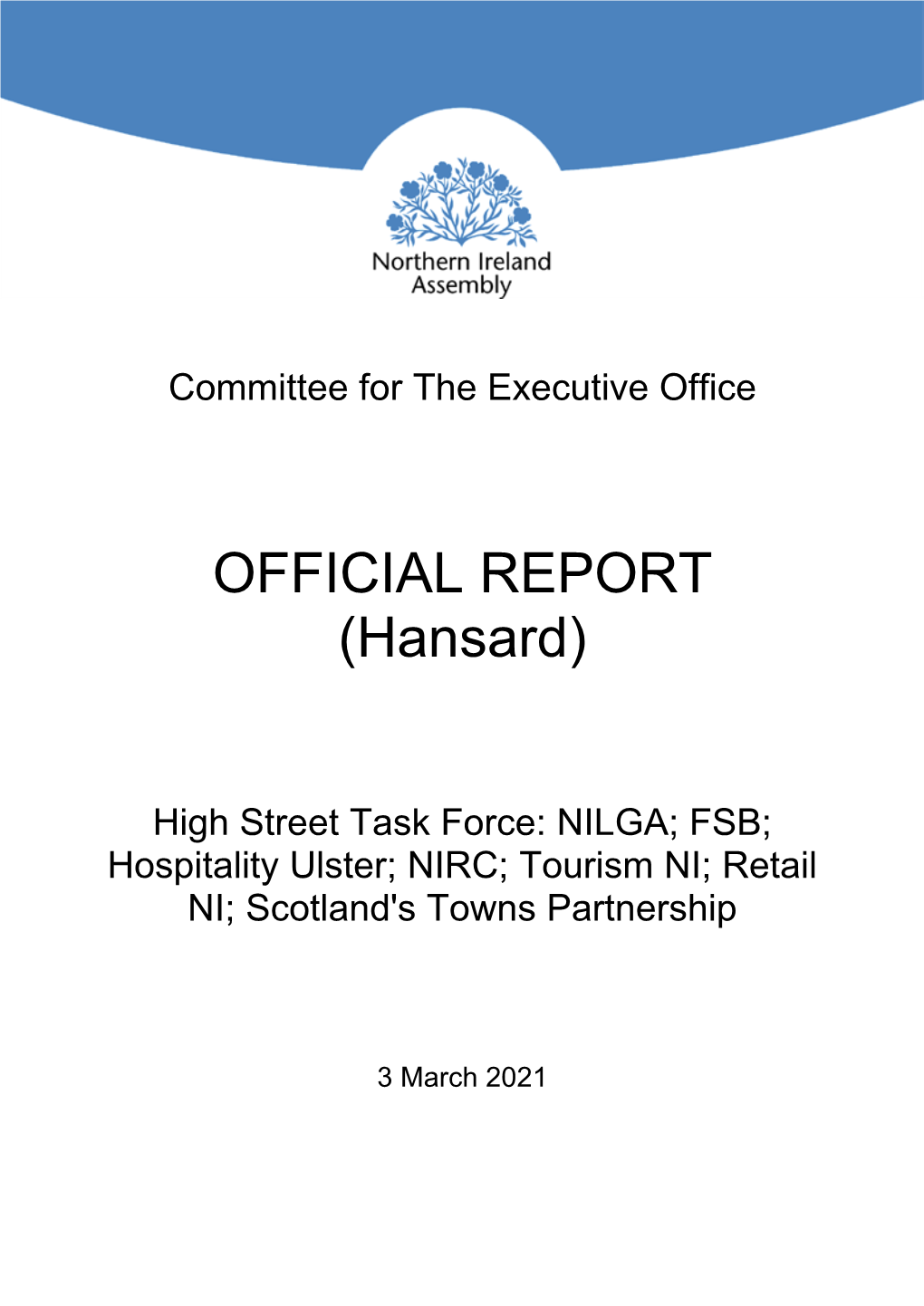 OFFICIAL REPORT (Hansard)