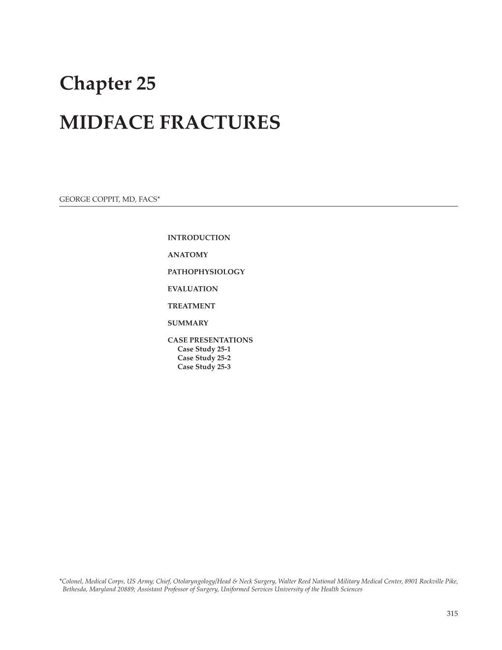 Chapter 25 MIDFACE FRACTURES