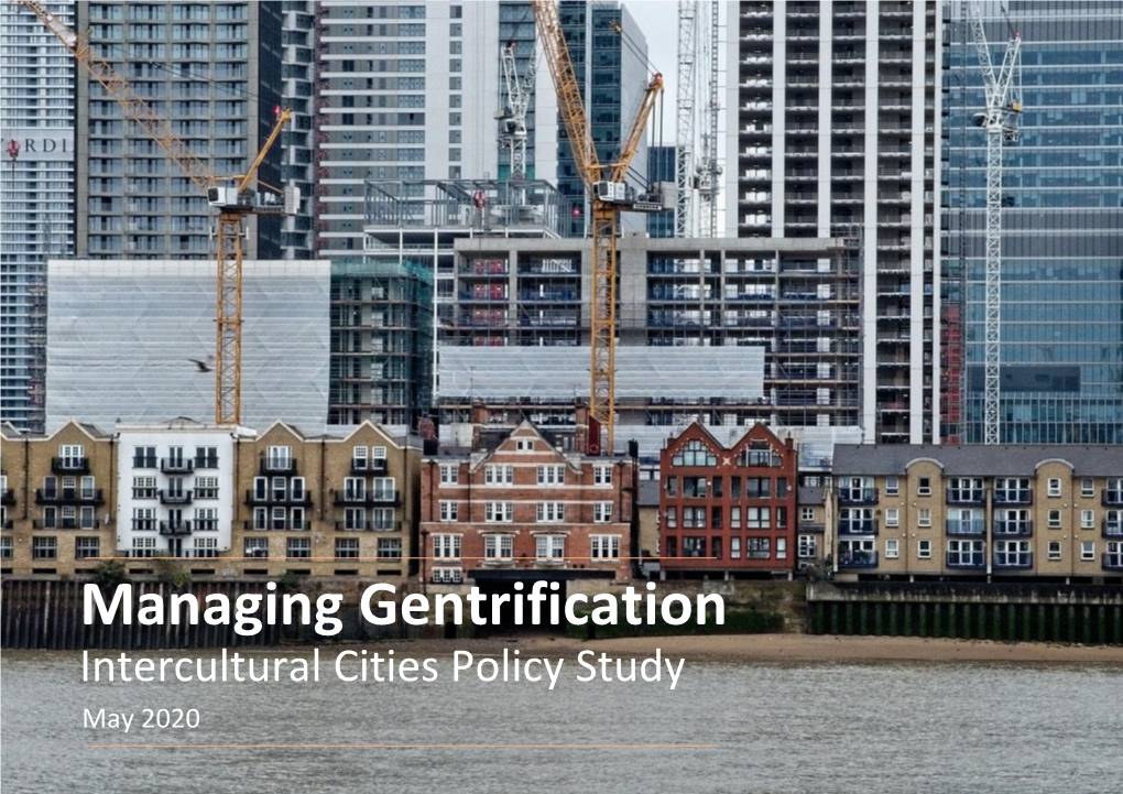 Managing Gentrification Intercultural Cities Policy Study May 2020 Table of Contents