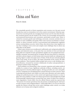 China and Water