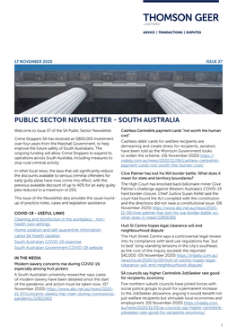 SA Public Sector Newsletter