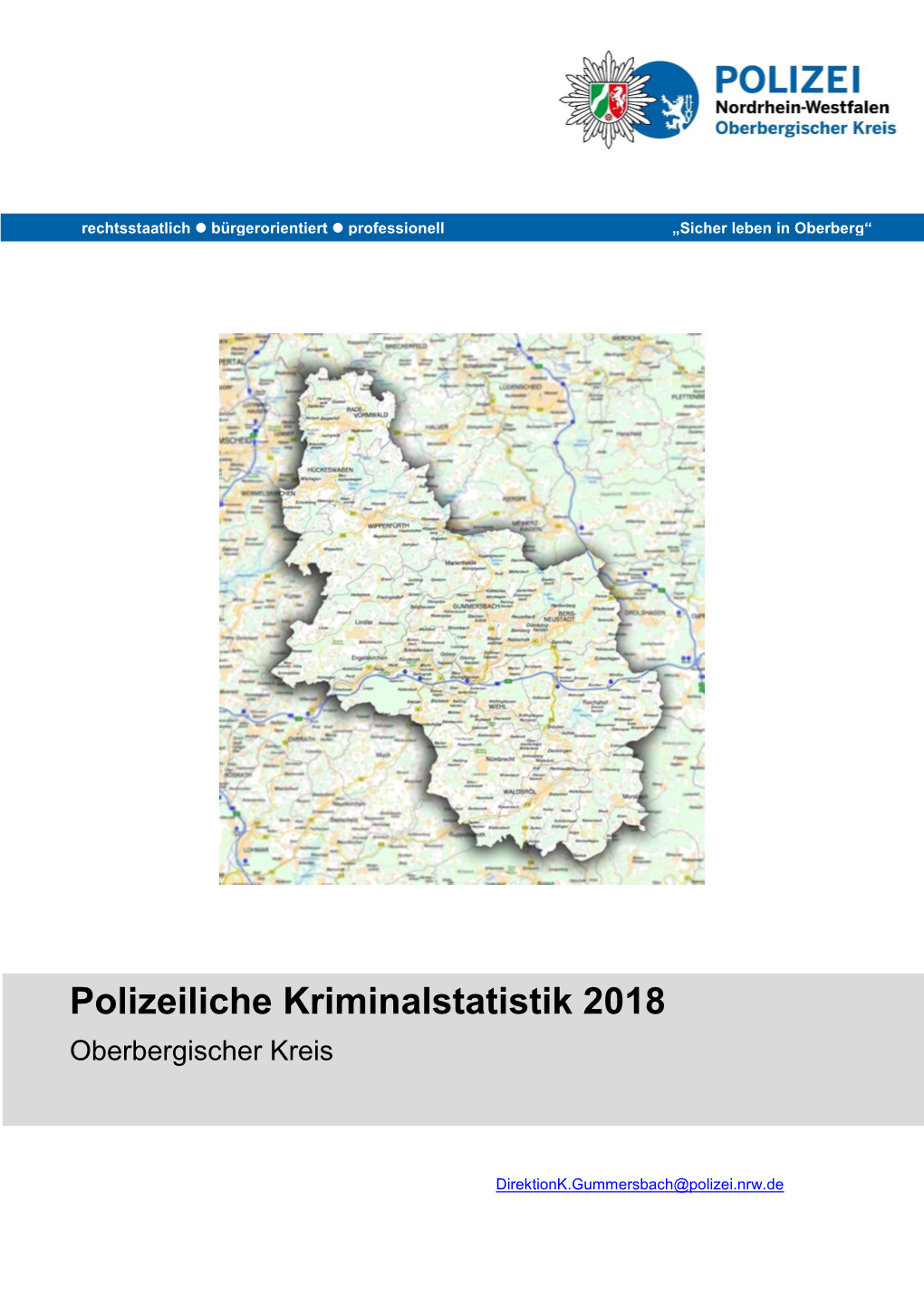 Kriminalstatistik 2018 Oberbergischer Kreis