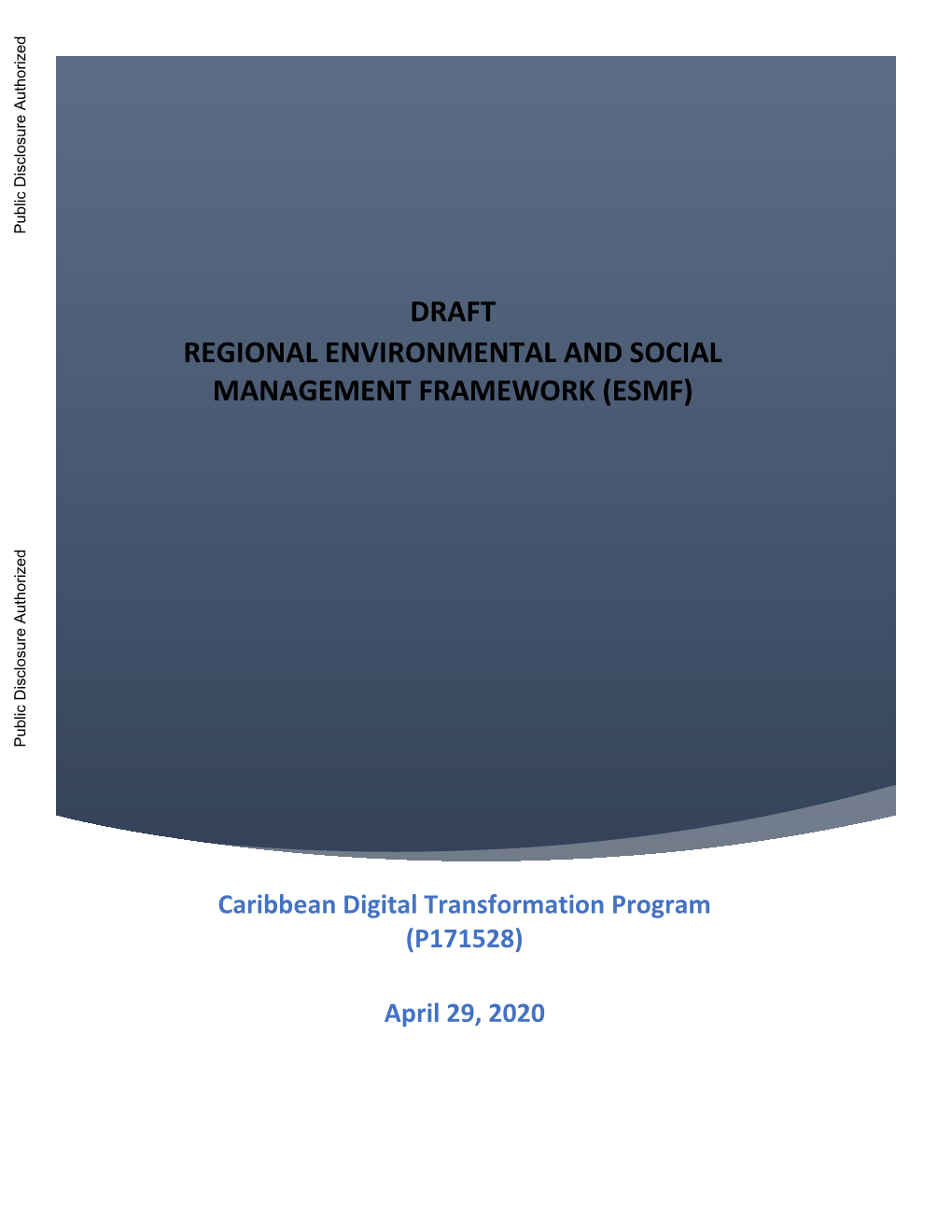 Draft Regional Environmental and Social Management Framework (Esmf)