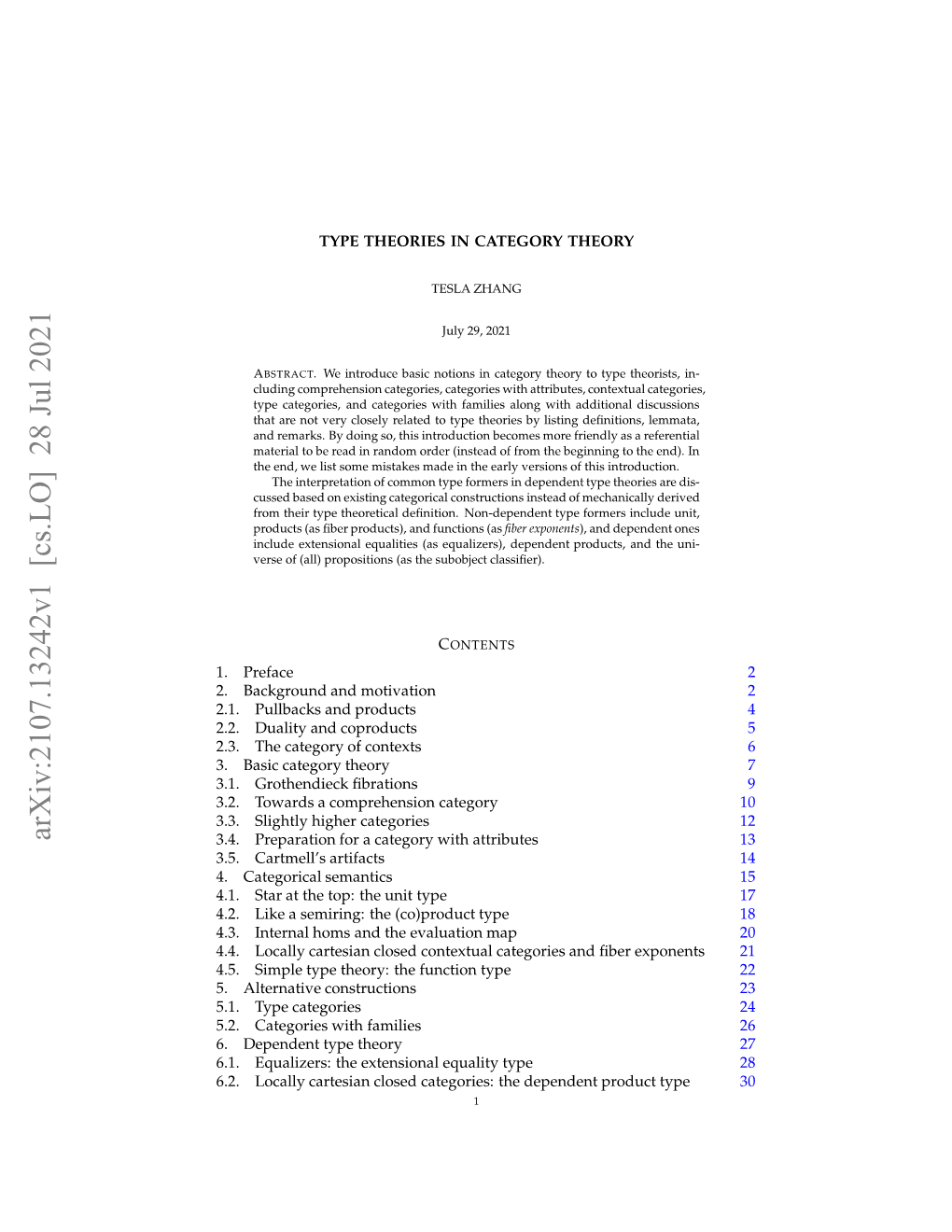 Arxiv:2107.13242V1 [Cs.LO] 28 Jul 2021 ..Crml’ Artifacts Attributes Cartmell’S with Category a for 3.5