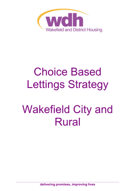 Choice Based Lettings Strategy Wakefield City and Rural