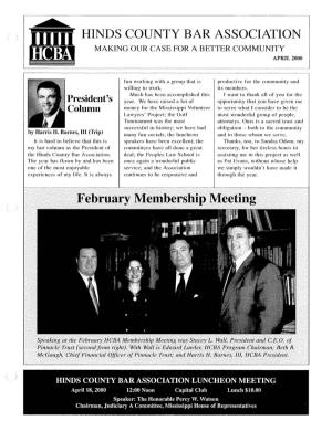 February Membership Meeting