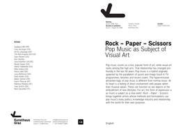 Rock – Paper – Scissors Pop Music As Subject of Visual