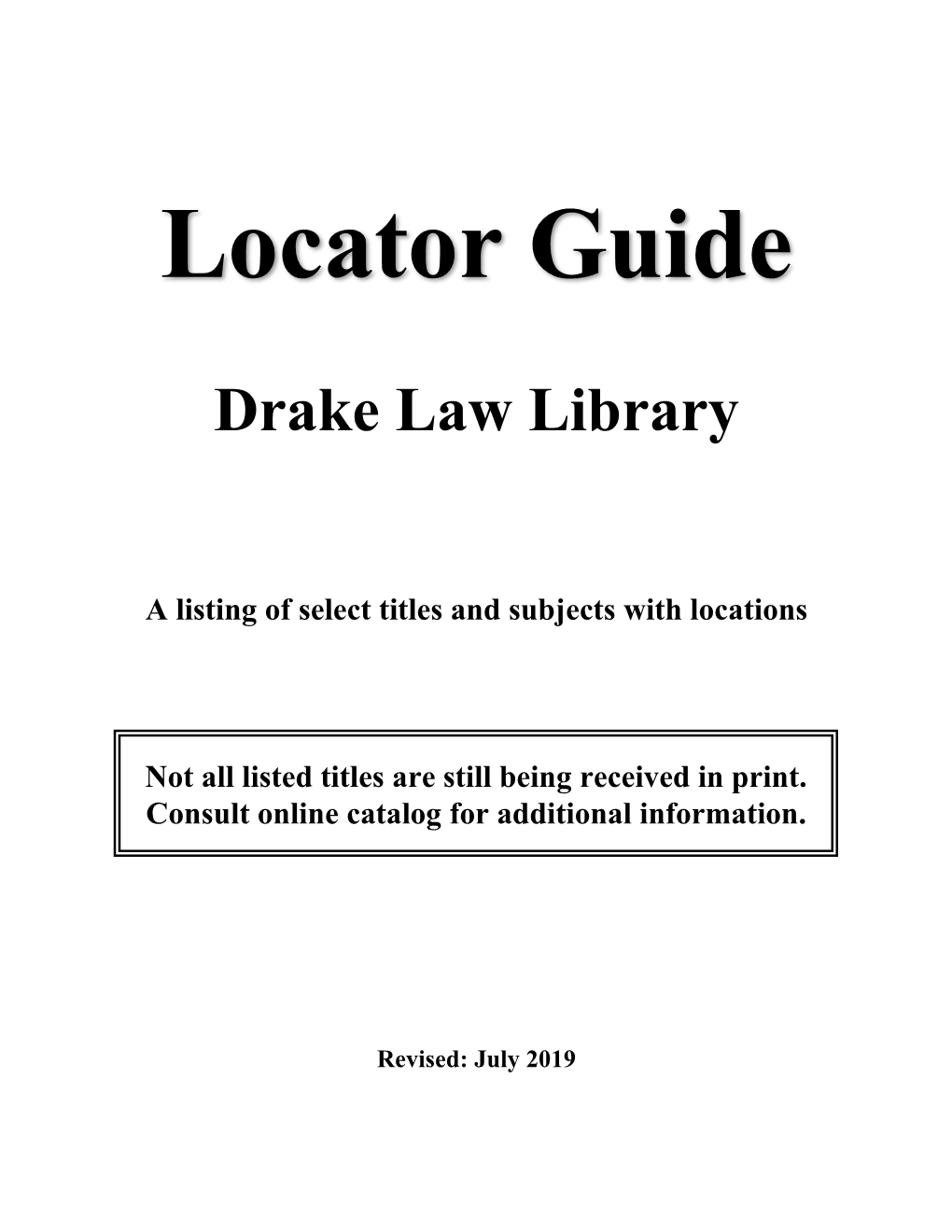 Library Locator Guide