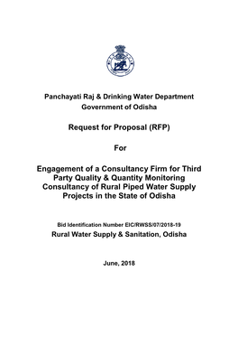 Request for Proposal (RFP) for Engagement of a Consultancy Firm