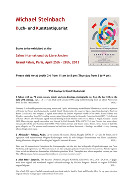 Michael Steinbach Buch- Und Kunstantiquariat