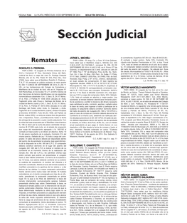 Sección Judicial Remates